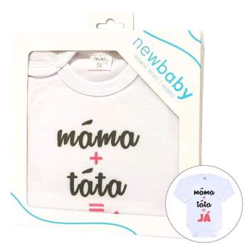 Body s potiskem New Baby mma plus tta rovn se J - drkov balen
