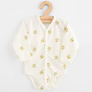 Kojeneck celorozepnac body s dlouhm rukvem z organick bavlny New Baby Olivy