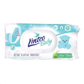 Dtsk vlhen ubrousky Linteo Baby s Aloe Vera 80 ks