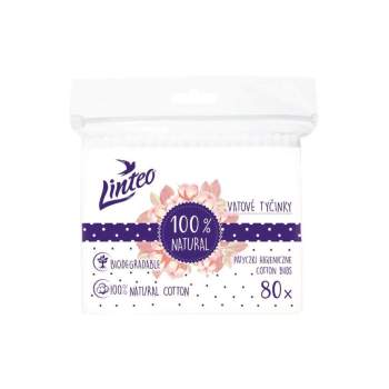 Paprov vatov tyinky 100% natural Linteo 80 ks v sku