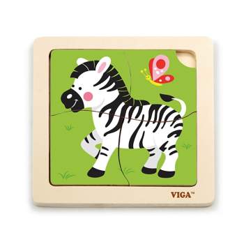 Devn puzzle pro nejmen Viga 4 ks Zebra
