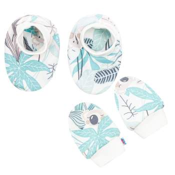 Kojeneck bavlnn set-capky a rukaviky New Baby Lovely zelen