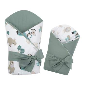 Oboustrann dtsk zavinovaka New Baby Safari II 80x80 cm mint