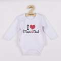 Body s potiskem New Baby I Love Mum and Dad