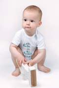Body s potiskem New Baby U mm 1 rok modr