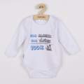 Body s potiskem New Baby 50% MAMINKA + 50% TATNEK - 100% J modr