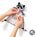 Usnek Baby Ono Racoon Rocky s poutkem pro dudlk