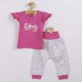 2-dln kojeneck bavlnn souprava New Baby Happy Flower tmav rov