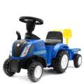 Dtsk odredlo traktor s vlekou a nadm Baby Mix New Holland modr