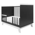 Dtsk postlka se zbranou New Baby MARCUS 120x60 cm grafit/bl