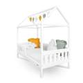 Dtsk postel domeek se zbradlm a rotem New Baby CASTELLO 180x90 cm bl