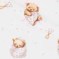 Bavlnn prostradlo do korku New Baby Sweet teddy bear 35x75cm pink